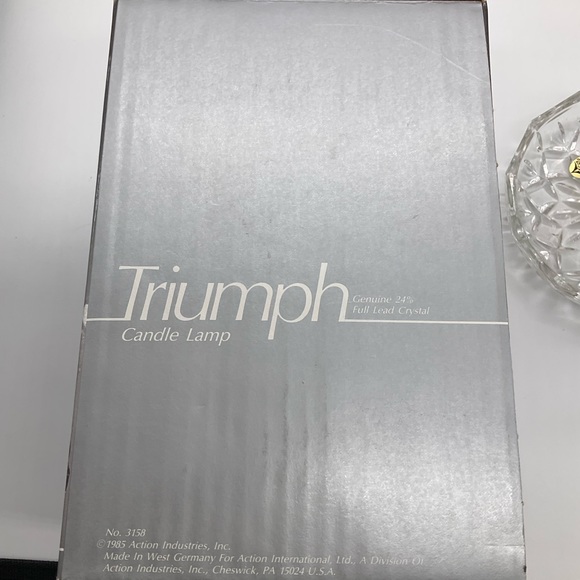 TRIUMPH LEAD CRYSTAL CANDLE LAMP MADE IN GERMANY - Picture 10 of 10